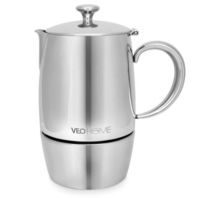 VeoHome Stovetop Espresso Coffee Maker - Moka pot - Multi-Stove Stainless Steel Induction Moka Pot (300 mL)