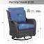 Ensemble de fauteuil oscillant pivotant en osier Wendye avec coussins en oléfine résistants à l'eau-799666113-799666143