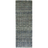 Blue Alchemy Transitional Wool Silk Blend Runner - 2'1" x 6'