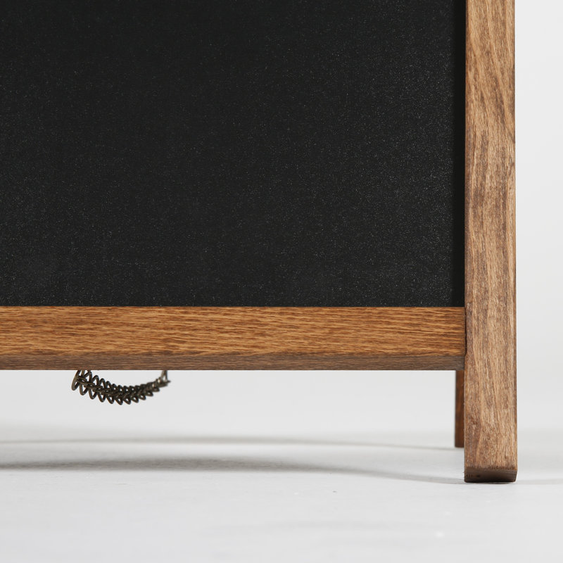 Freestanding Fiberboard Mini - Up To 2' Chalkboard, Dark Wood