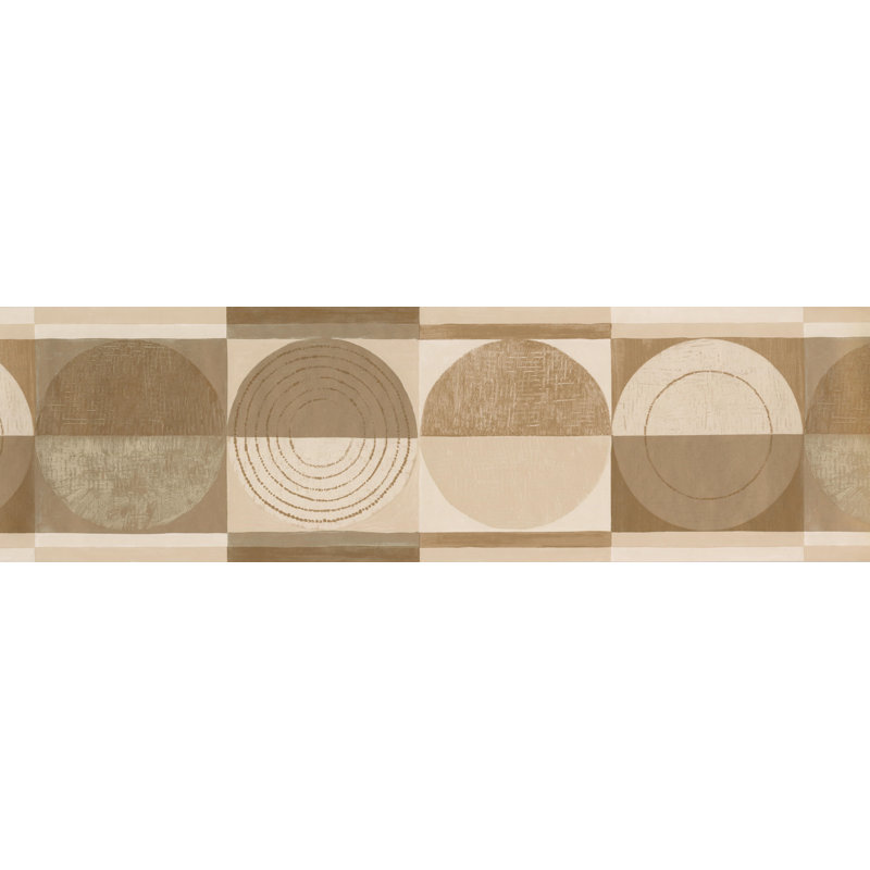Bordure peinte L 15 pi x l 7 po Painted Circle Design
