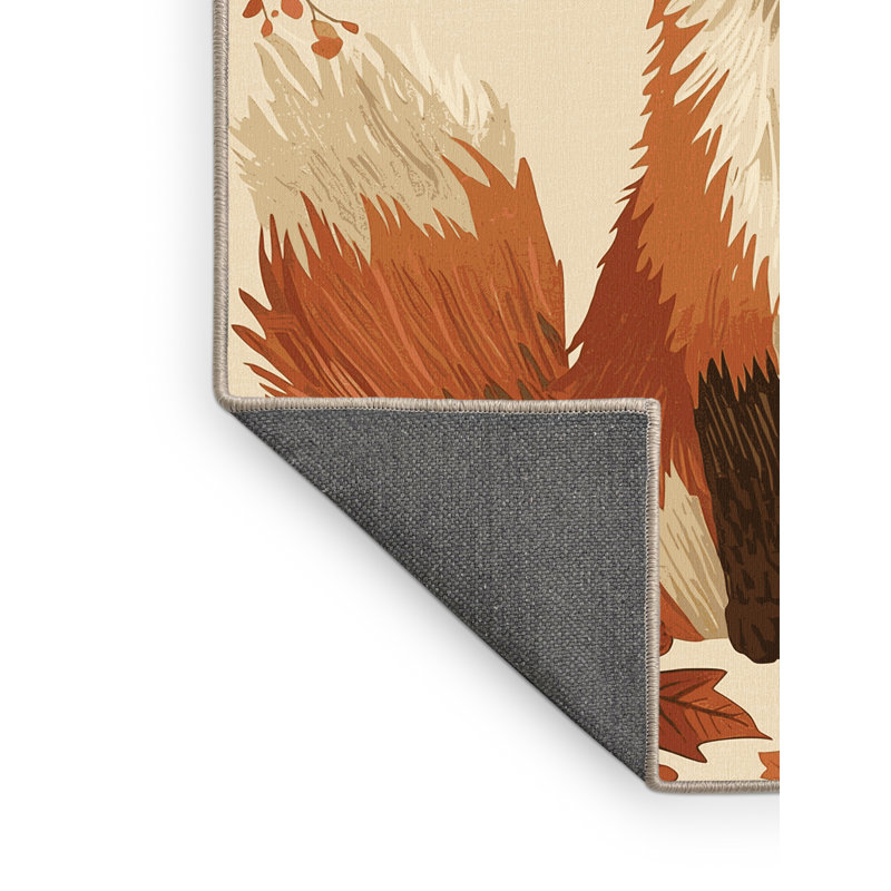 Soft Plush Fanelli Thanksgiving Modern & Contemporary Abstract Area Rug in Beige – Beige Binding, 7x9