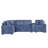 Sleeper, 120.5" L-Shaped Convertible Sofa Bed Modular Basic Sectional Sofa Sofa Sofa Reversible  With Pull-Out Bed, Cup Holders, And Ample Storage Space