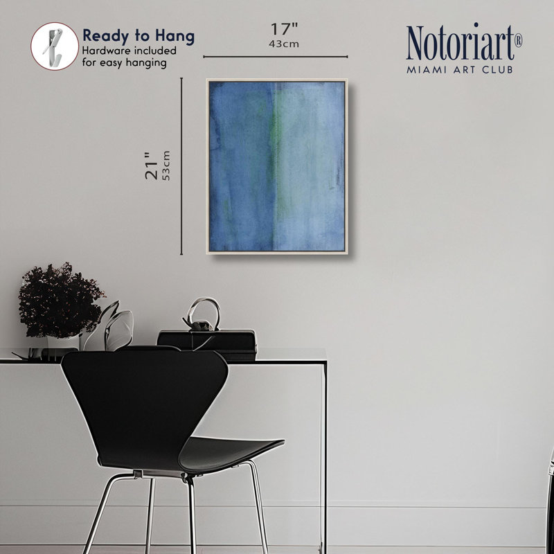 Impression sur toile «Divided Horizon Boho Decor» par Notoriart, H 16 po x l 20 po, Cadre argenté