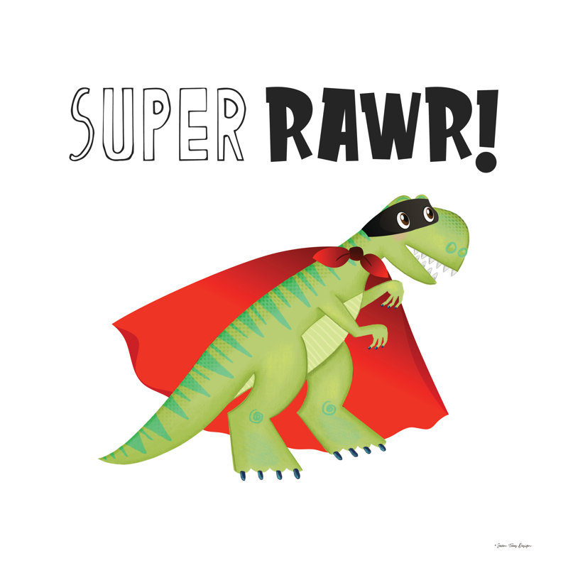 Super Rawr!, H 36 po x l 36 po, Non, Toile tendue