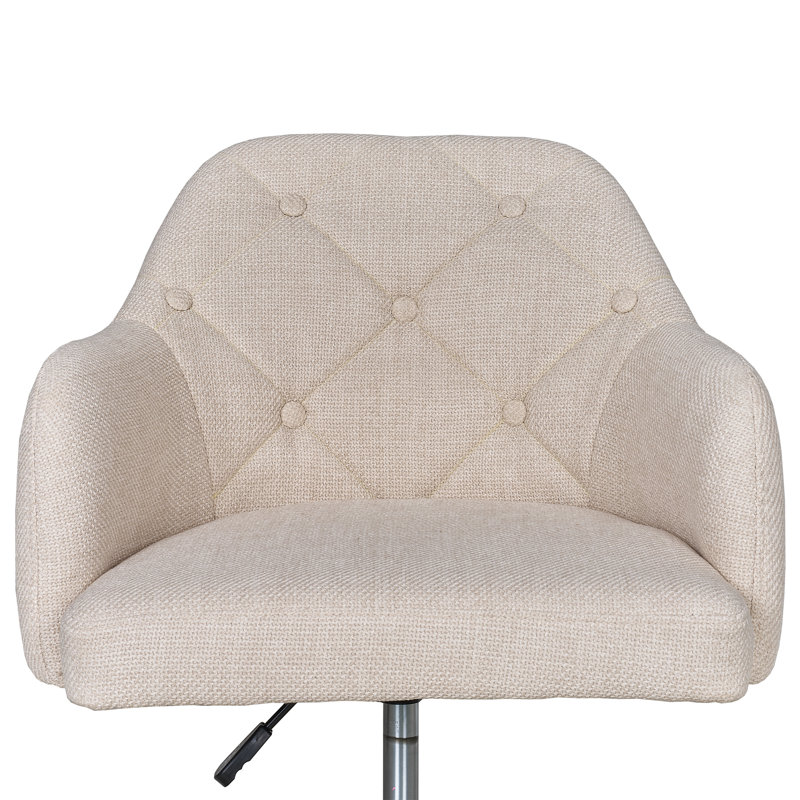 Beige Ergonomic Drafting Chair with Footrest and Lumbar Support, Adjustable Tall Office Chair, High Back Swivel Chair for Home Office & Studio