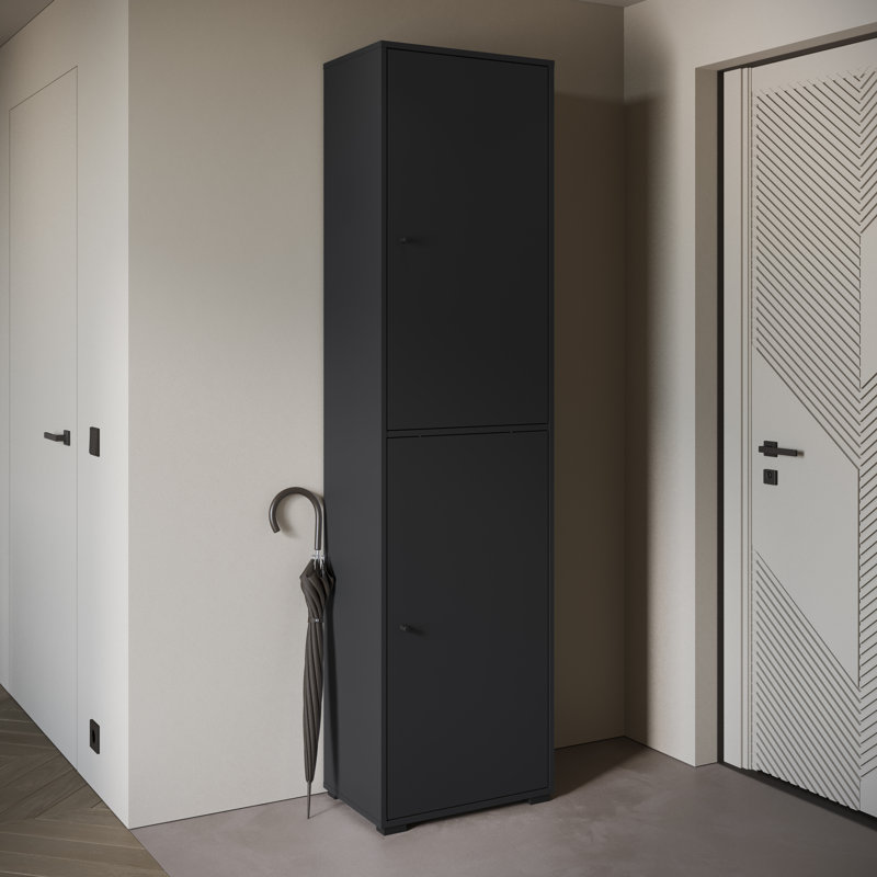 Temia Laminate Wardrobe, Black