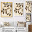 Ria Taupe Leaves Mosaic Collage I - Leaves, art mural encadré-597902936-597902943-597902929