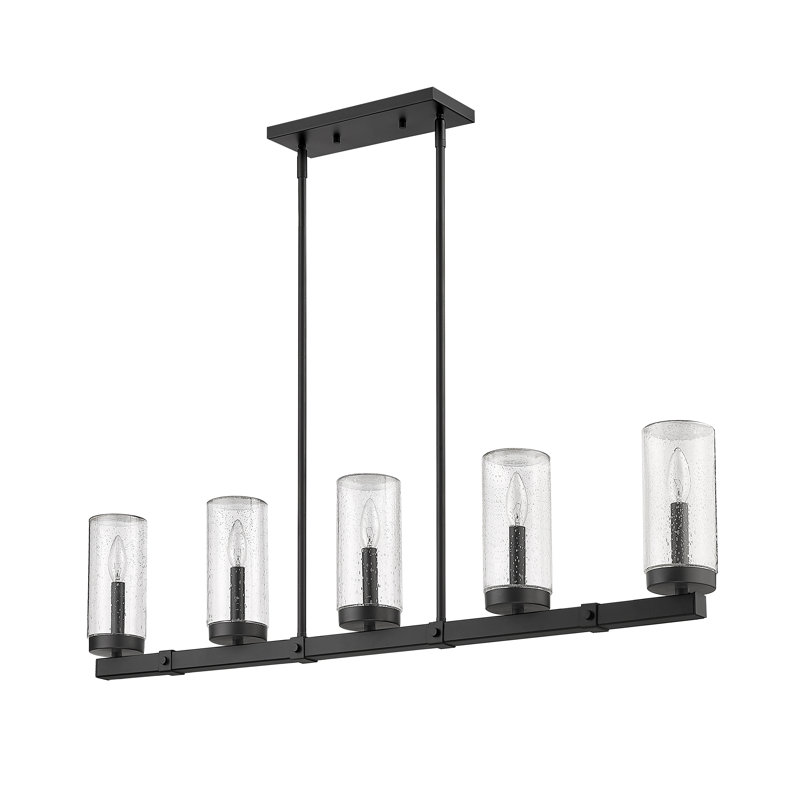 Sheniece 5 - Light Outdoor Chandelier, Matte Black