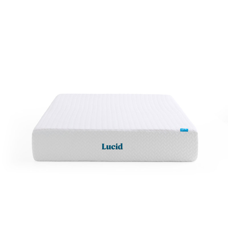 Matelas en mousse à mémoire de forme mi-ferme 12 po Lucid SureCool ™, Très grand californien, 12"