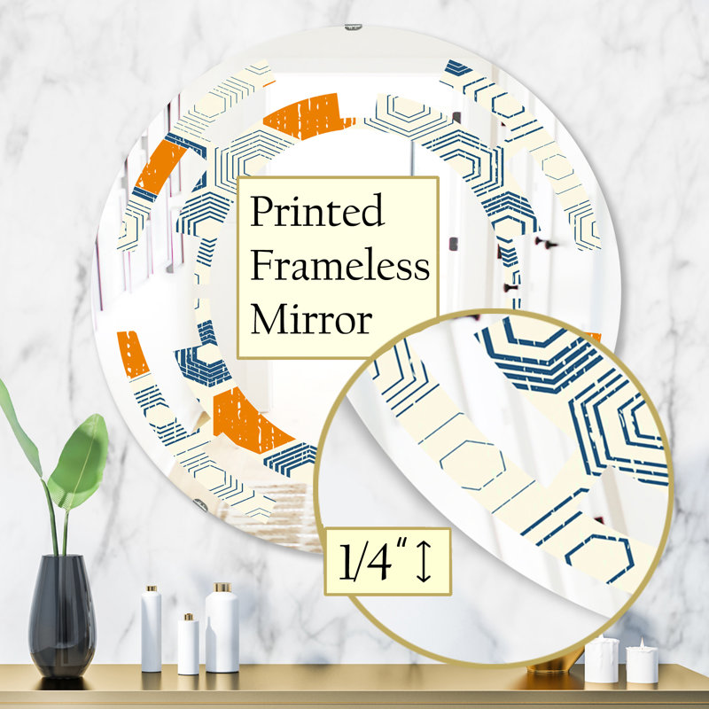 Miroir mural Space & Hexagon, H 31,5 po x l po