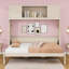 Lit escamotable double avec tablettes de rangement