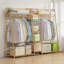 Mardith 5-Tier Bamboo Trapezoidal Coat Rack, Open Closet for Wardrobe