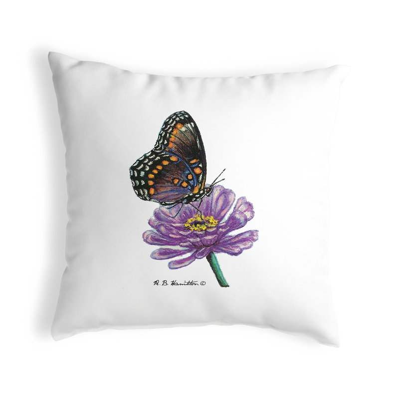  Housse et insert de coussin d'extérieur carré tacheté mauve à pois, 18" x 18"