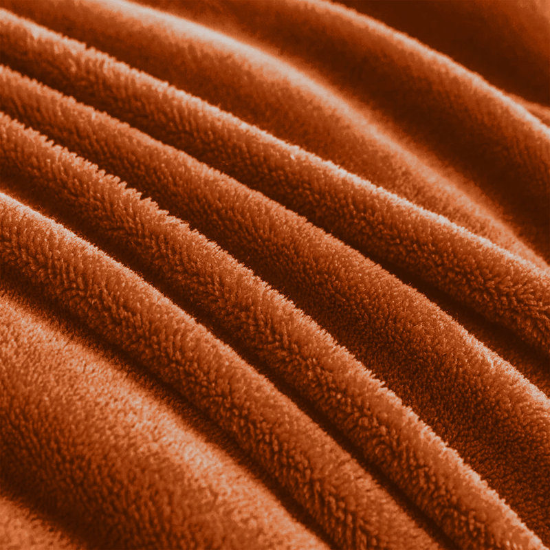 Joyan Extra Soft Sherpa Fleece Dual Sided Blanket, Double, Rust