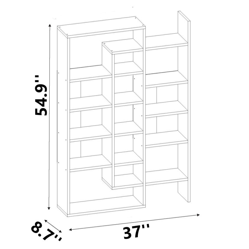Halane Geometric Bookcase