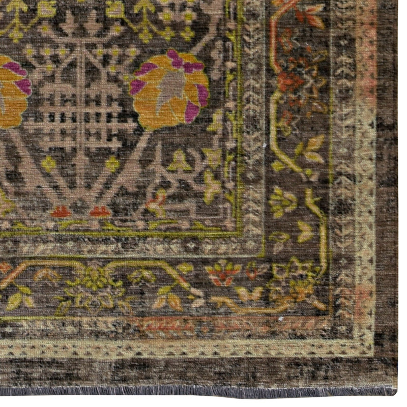 Laurel Malaya Machine Woven Polyester No Pattern Area Rug in Black, Rectangle 3' x 5'