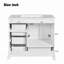 Meuble-lavabo traditionnel 36 po avec lavabo en céramique, armoire de salle de bain avec deux portes à fermeture douce et quatre tiroirs-120330075
