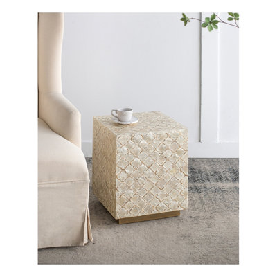 Tabouret 14 "x 14" x 18 "Capiz