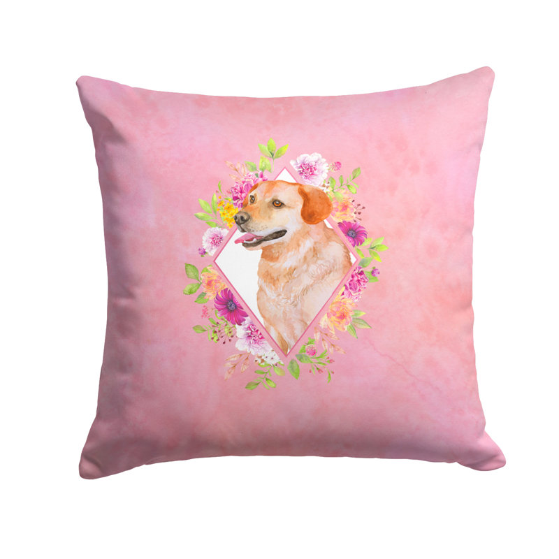 Coussin décoratif extérieur 14 po x 14 po Labrador Retriever
