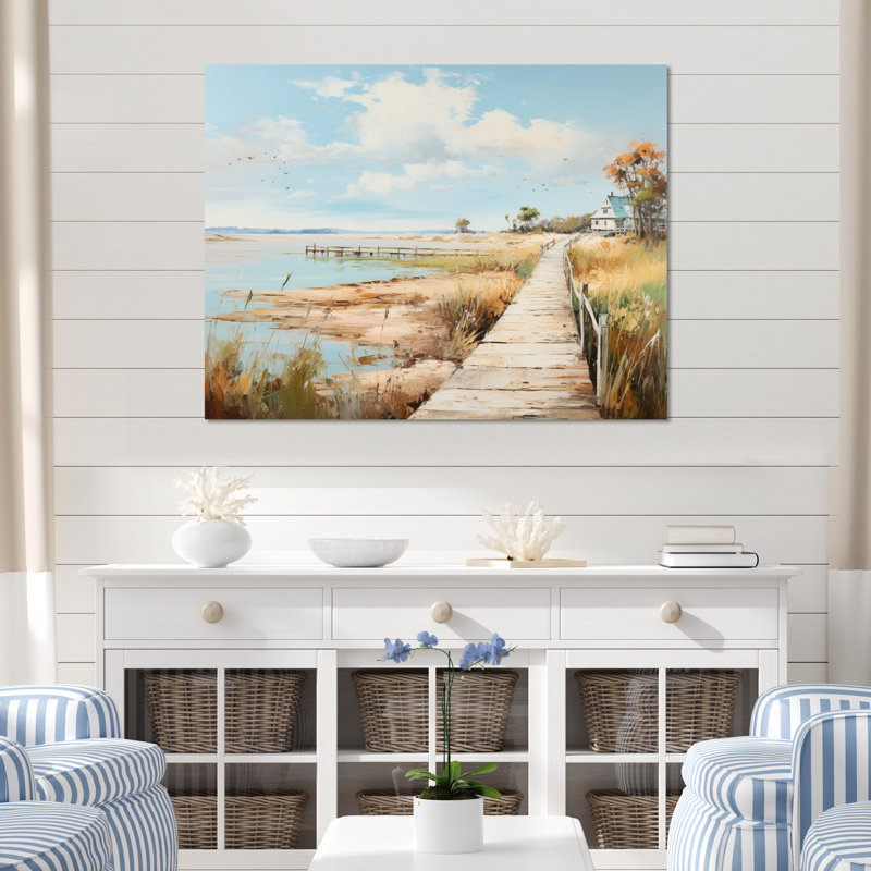 Pier Coastal Impression an - impression, H 30 po x l 40 po x P 1,5 po, Toile tendue
