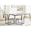 2 chaises de salle à manger modernes, dossiers rembourrés en lin, base en métal stable pour chaises polyvalentes de 2 po, coussins, utilisations variées-626770374
