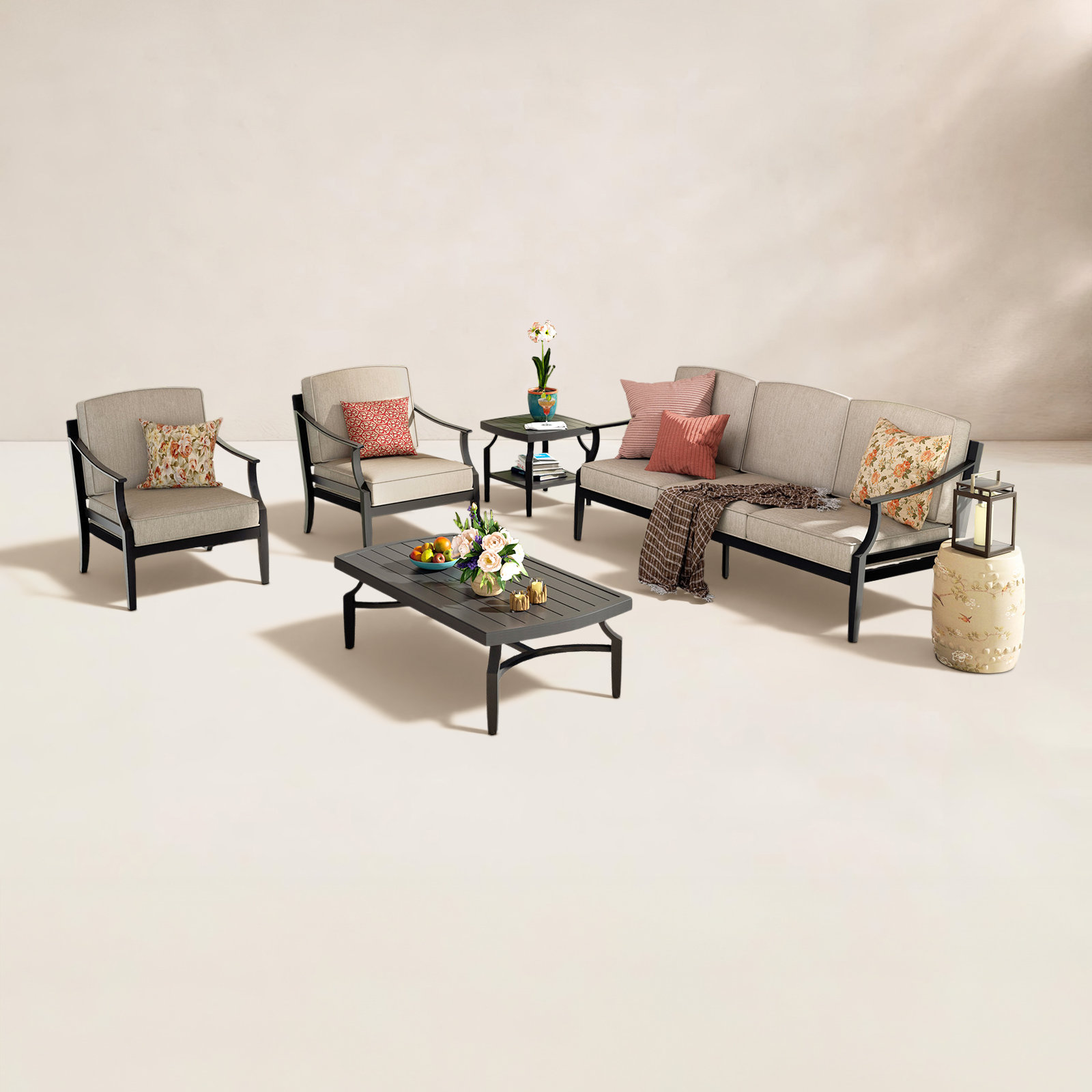 Tamarin 5-Person Sunbrella® Patio Seating Group