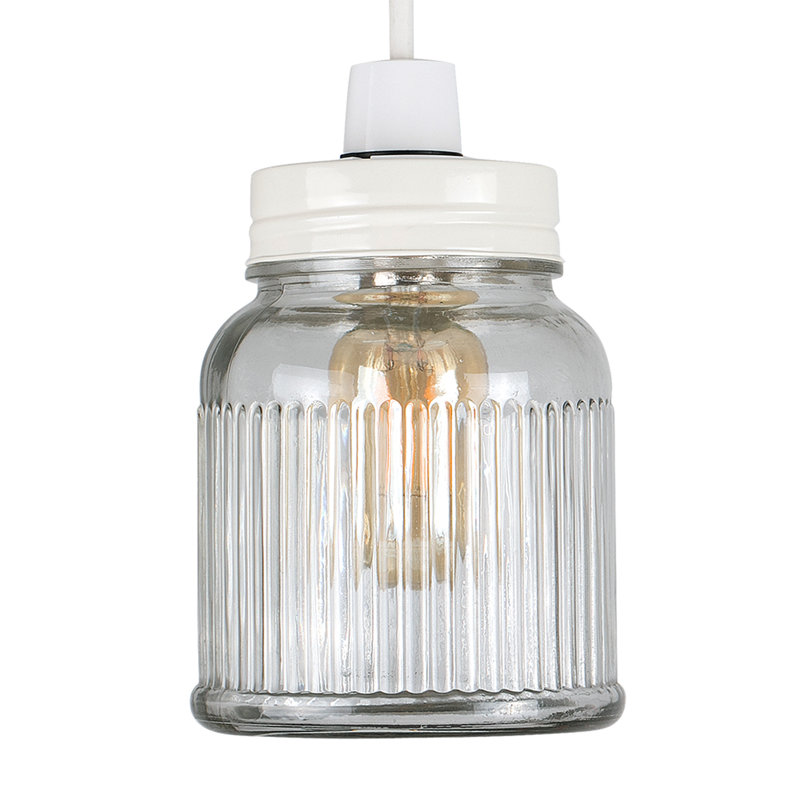 16 cm H Novelty Glass Pendant Shade ( Screw On ), Cream