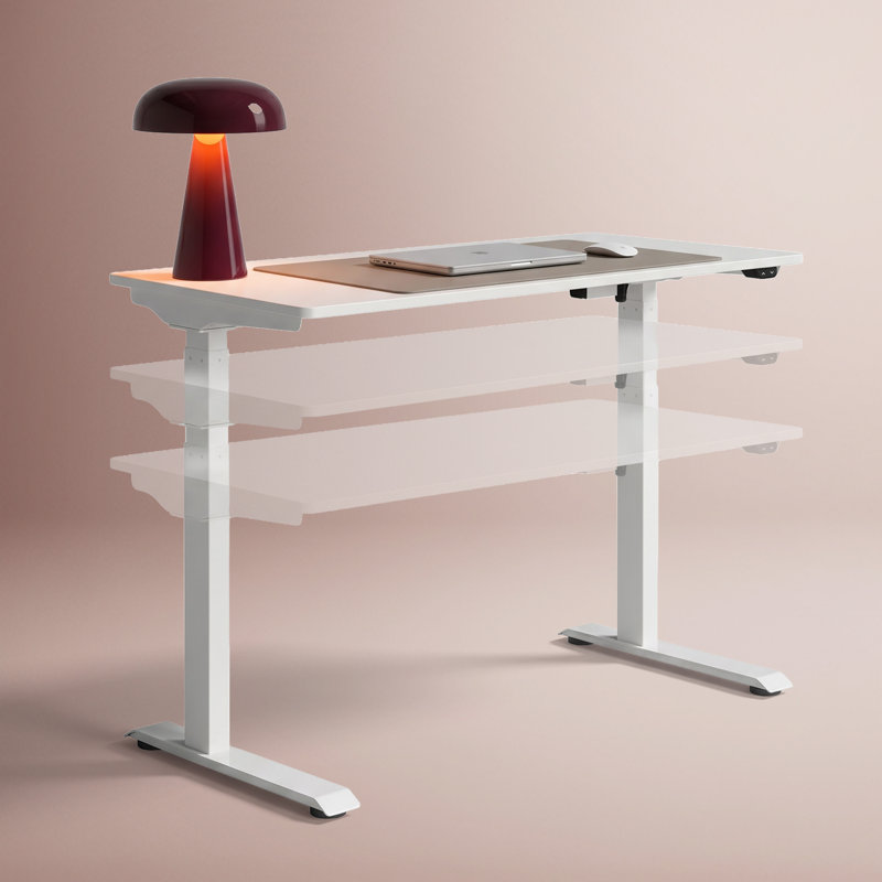 Bureau d'ordinateur sur pied Ergo, Blanc
