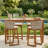 Outdoor Acacia Wood Bar Stools (4 PCS), Teak Finish Bar Height Chairs With Beige Cushion & Light Brown Wicker Back, Counter Height Stools For Patio, Poolside, Kitchen Island, Chair-57239254