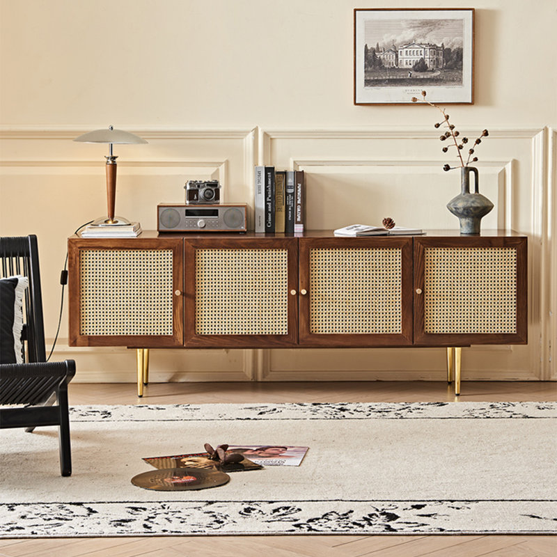 Meuble télé Mid-Century, Brun