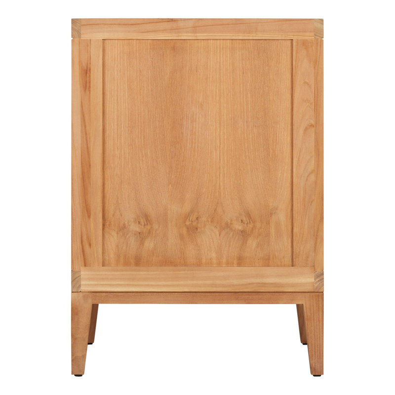 24" Aliso Single Bathroom Vanity Set with Rectangular Undermount Sink, Natural Teak, Single-Hole Centered