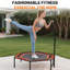 Trampoline 48 pouces pour adultes avec capacité de charge de 330 lb et barre réglable