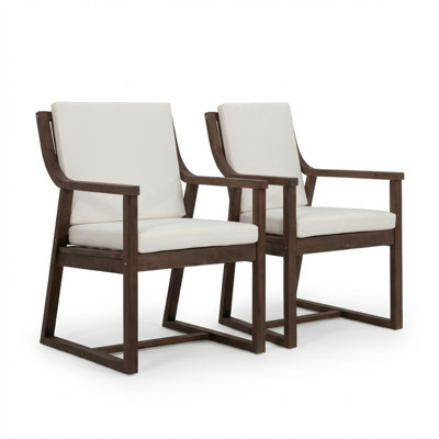 Ensemble de 2 chaises d'extérieur Mocha