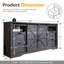 66 Inch TV Stand Console For Tvs Up To 75" With 2 Sliding Barn Doors And Drawers-718865629