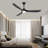 Black Smart Ceiling Fan With Led Light-688524776