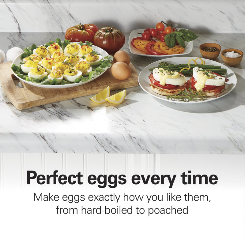 Hamilton Beach Black 14-Egg Electric Cooker and Steamer