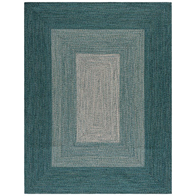 Tapis d'extérieur tressé tissé à la main sans motif