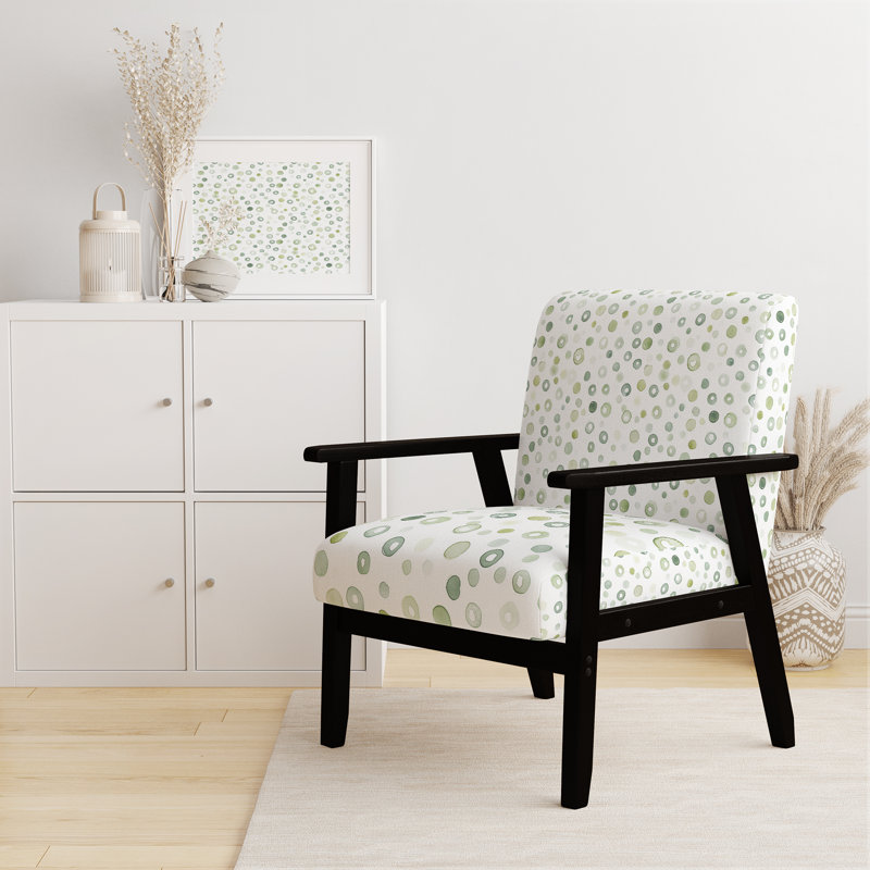 Chaise rembourrée Modern, Accoudoirs carrés noirs