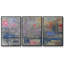 Monet - 3 pièces, reproduction encadrée sur toile-841866294-841866297