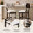 Upholstered Solid Wood Bar Stool-329192035