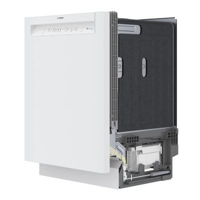 100 Series 24"" Front Control Built-In Dishwasher with Hybrid Tub -  Bosch, SHE3AEM2N