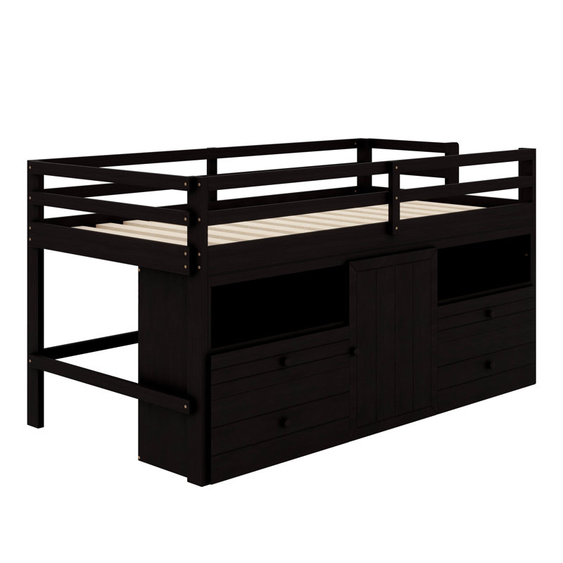 Lit mezzanine simple Jons Kids, Espresso