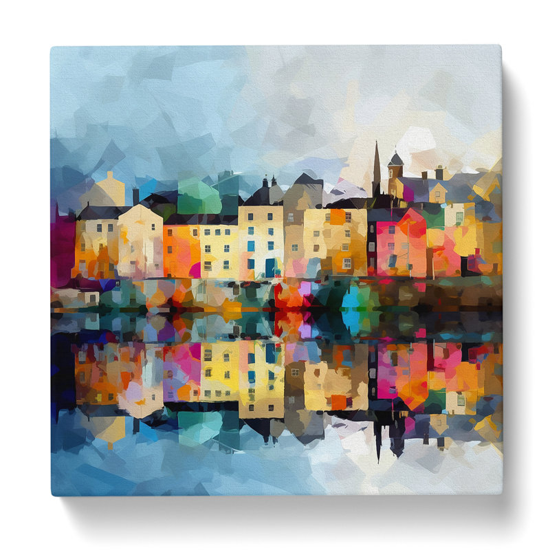 City Of Galway Abstract Art No.1 - Wrapped Canvas, 50cm H x 50cm W x 3cm D