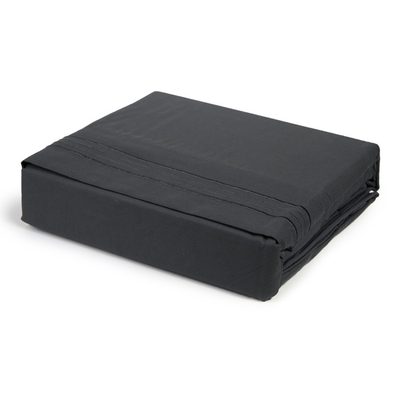 Microfiber Polyester Sheet Set, Gray, King Sheet Set + Fitted Sheet + 2 Pillowcases