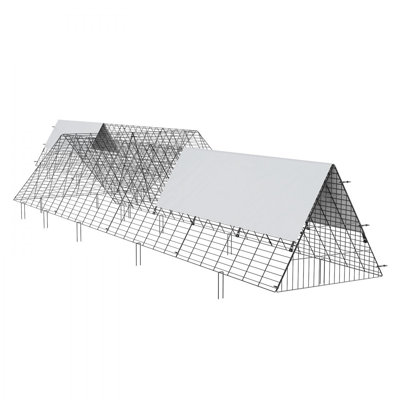 Tunnels pour poulets, 287 x 78,7 x 24,2 pouces (L x l x H)