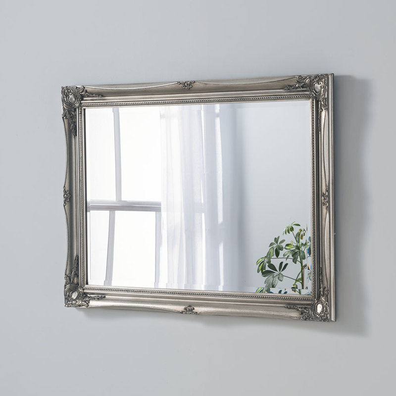 Burdette Wood Framed Accent Mirror, Silver, 103 cm H x 73 cm W