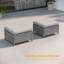 Ensemble de conversation de patio en osier de rotin 5 pièces avec coussins et repose-pieds Konami, ensemble de meubles d'extérieur toutes saisons pour terrasse-165517993-165517998
