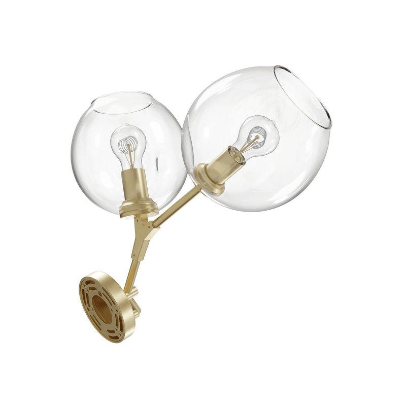 Fairfax 2 - Light Armed Sconce, Brushed Brass