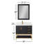 Ensemble de meuble-lavabo simple 36 po avec miroir Drakeford Rea-912409752-912409831